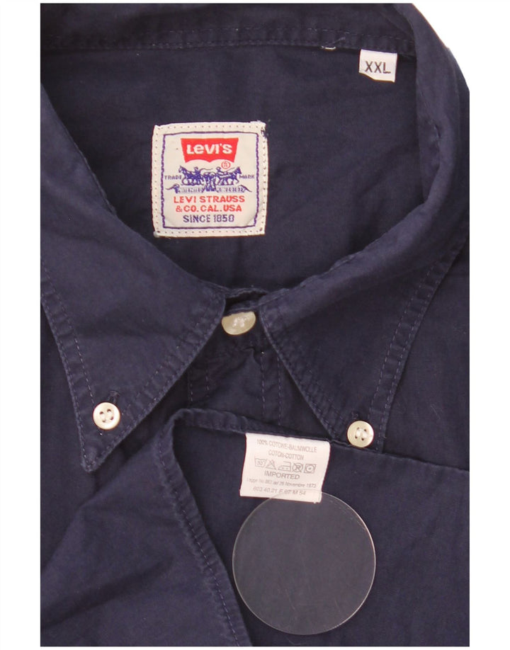 Levi's herreskjorte 2XL marineblå bomuld