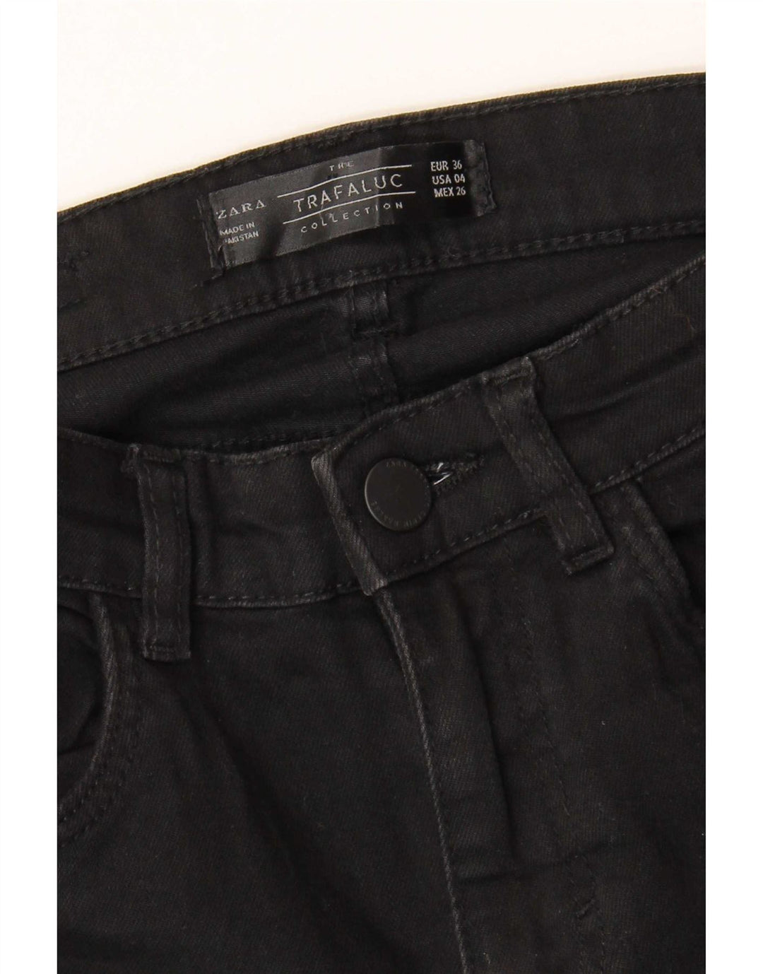 Zara Dame Bootcut Jeans EU 36 XS W26 L34 Sort