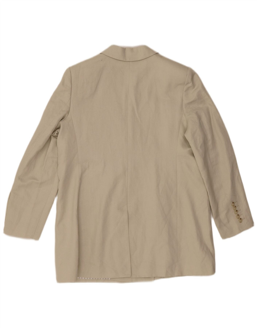 Marks & Spencer Dame Dobbeltradet Blazer Jacket UK 16 Large Beige