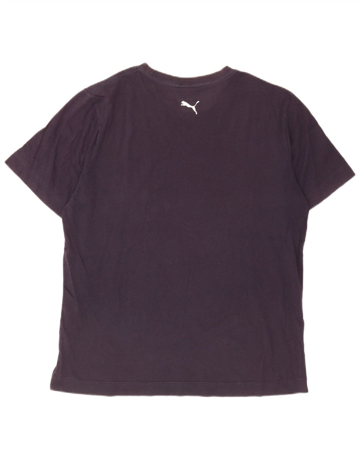 Puma Herre Grafisk T-Shirt Top Stor Marineblå