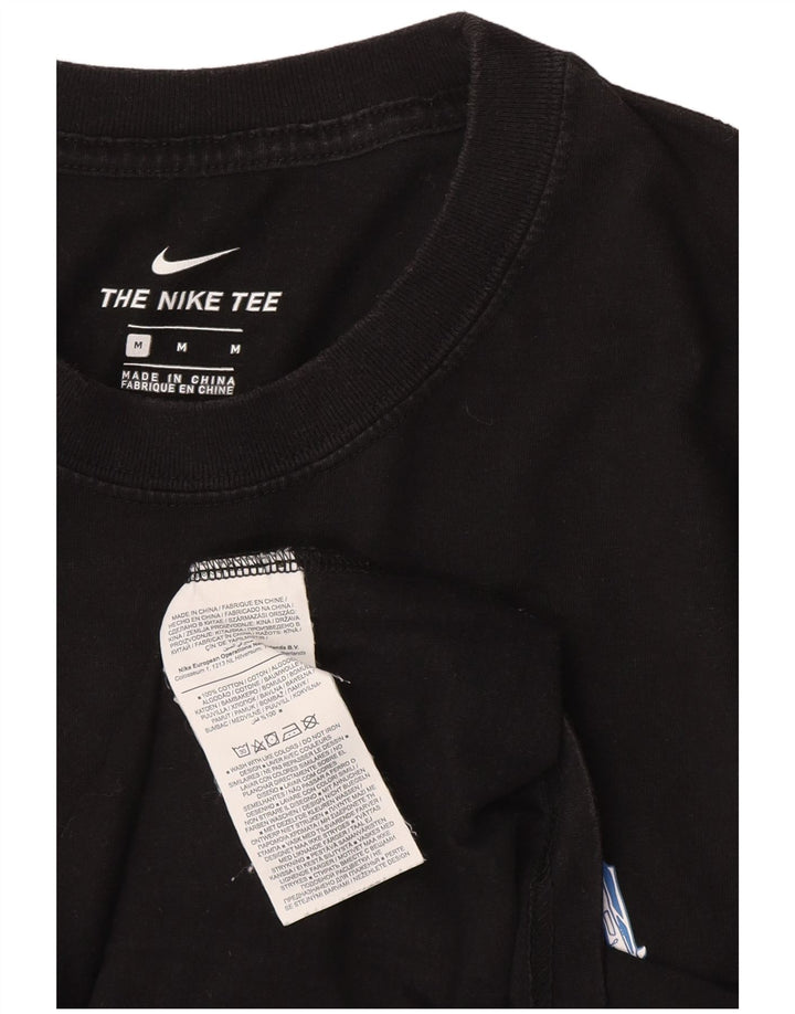 NIKE Grafisk T-shirt top mellem sort bomuld til mænd