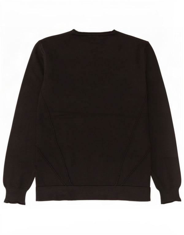 Zara sweater med rund hals til mænd Large Black Cotton