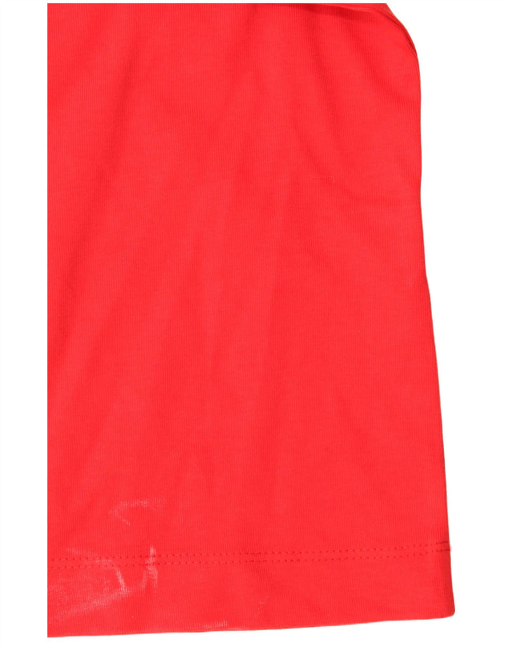 Zara Herre T-Shirt Top Stor Rød Bomuld