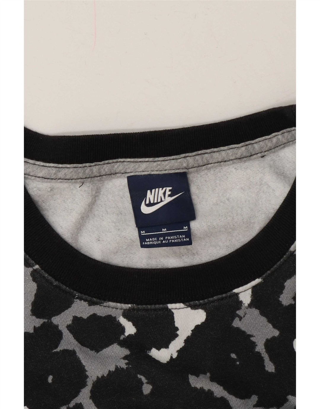 Nike Dame Sweatshirt Jumper UK 14 Medium Black Animal Print