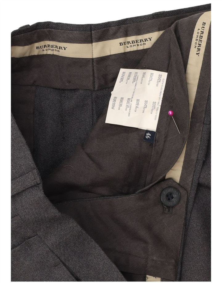 Burberry Herre Pegged Suit Bukser IT 46 Small W34 L30 Grå Polyester