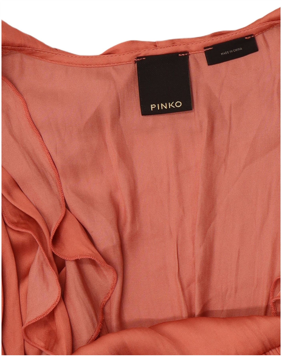 PINKO Dame Langærmet Tiered Kjole UK 16 Large Pink