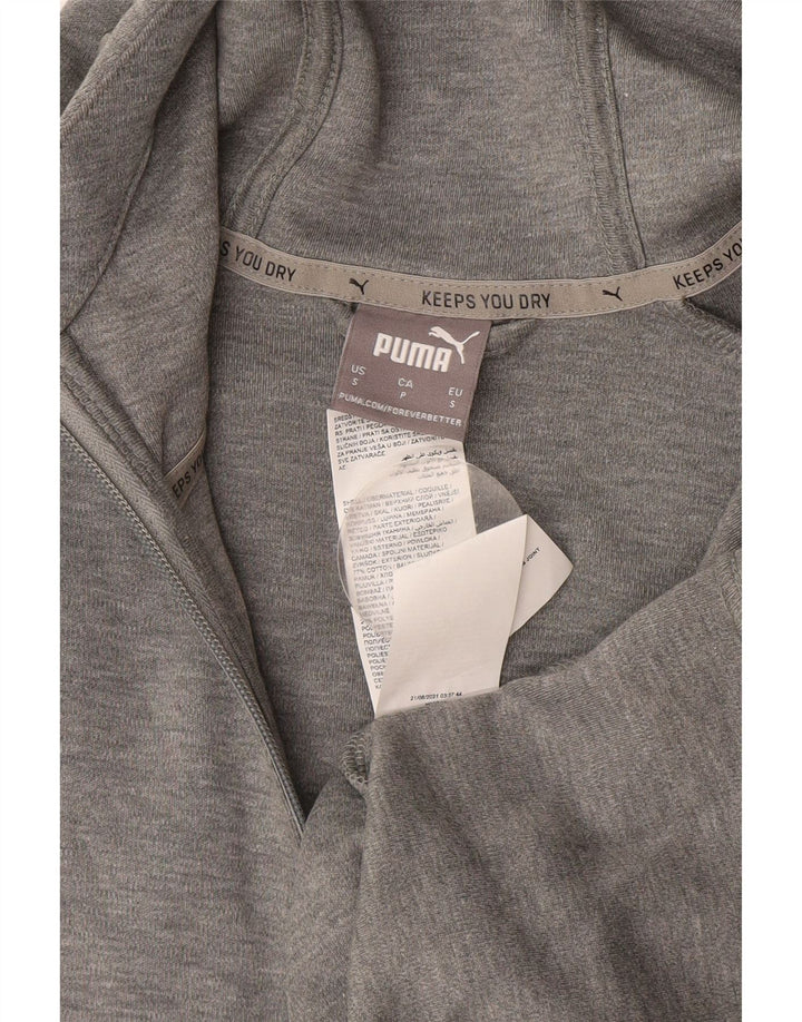Puma Hættetrøje med lynlås til mænd Small Grå Colourblock Bomuld