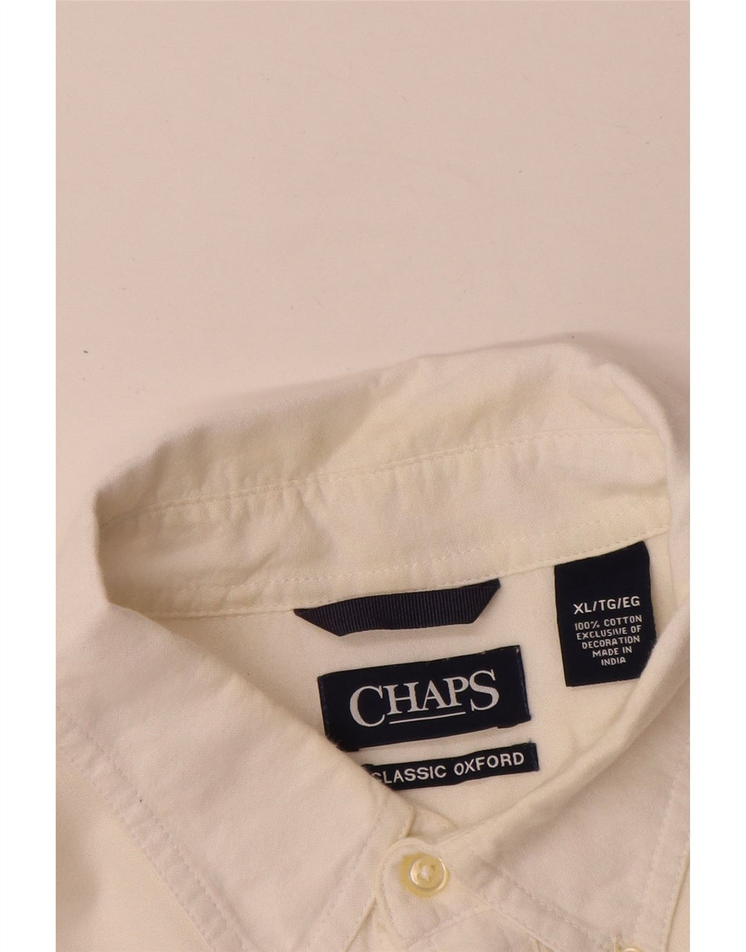 Chaps Herre Klassisk Oxford Skjorte XL Hvid Bomuld