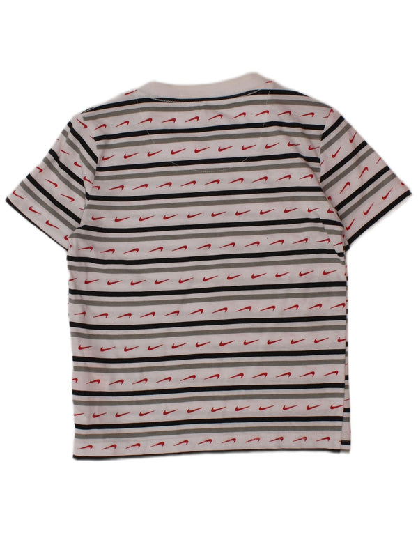 Nike drenge grafisk t-shirt top 3-4 år XS hvid stribet bomuld