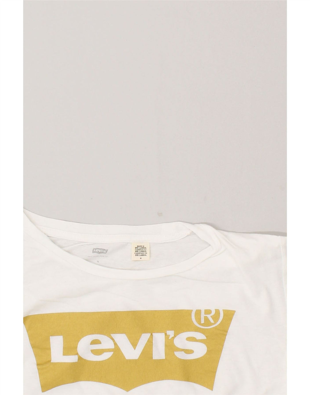 LEVI'S Womens Graphic T-Shirt Top UK 14 Medium White Cotton | Vintage Levi's | Thrift | Second-Hand Levi's | Used Clothing | Messina Hembry 