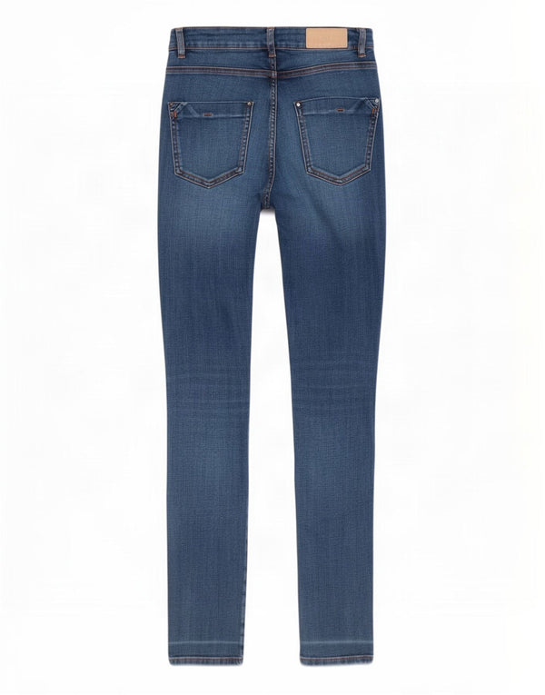 Zara Dame High Rise Skinny Jeans EU 36 XS W26 L2 Blå