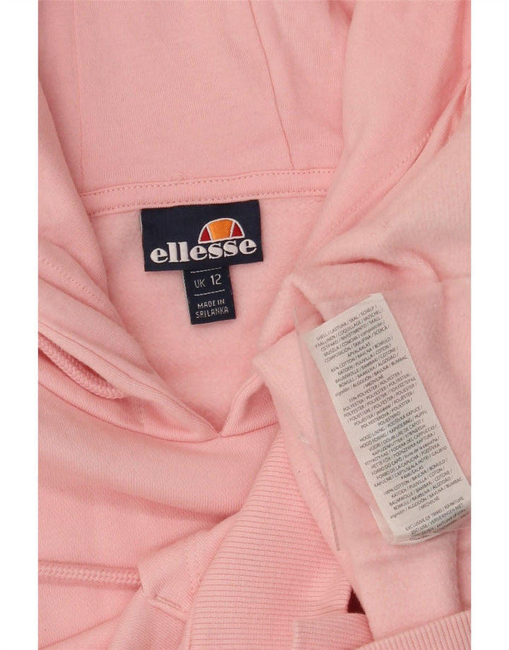 ELLESSE hættetrøje til kvinder UK 12 Medium Pink Bomuld