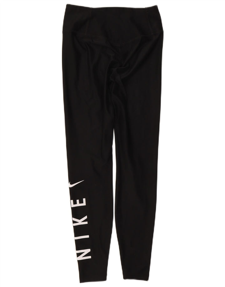 Nike grafiske leggings til kvinder UK 4 XS sort polyester
