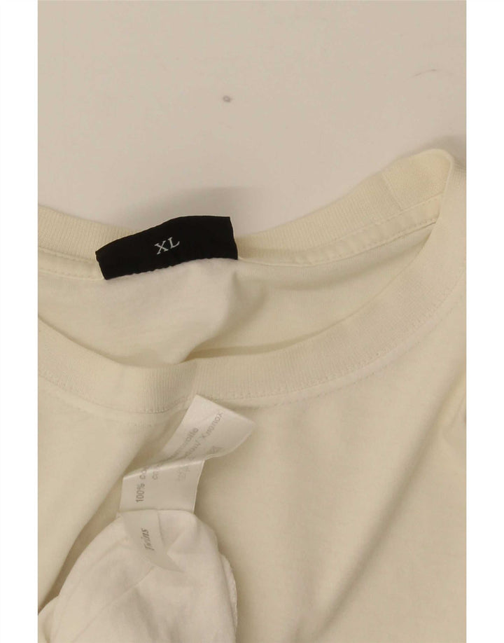Hugo Boss Herre T-Shirt Top XL Hvid Bomuld