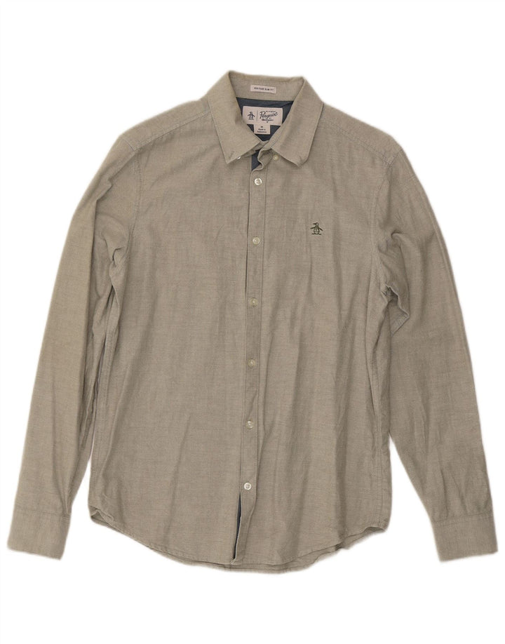 Penguin Heritage Slim Fit Skjorte Medium Khaki Bomuld