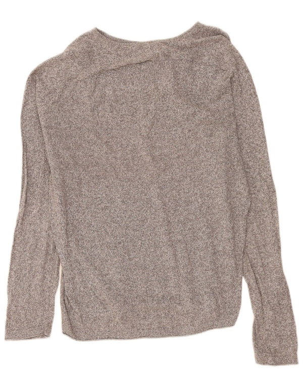 Zara Herre Boat Neck Jumper Sweater Large Grå Flecked