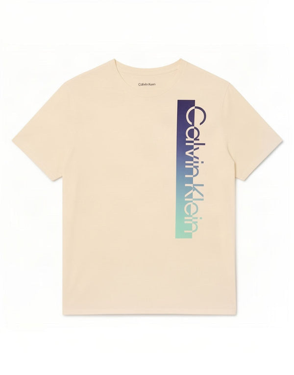 Calvin Klein Mens Graphic T-Shirt Top Large White Cotton