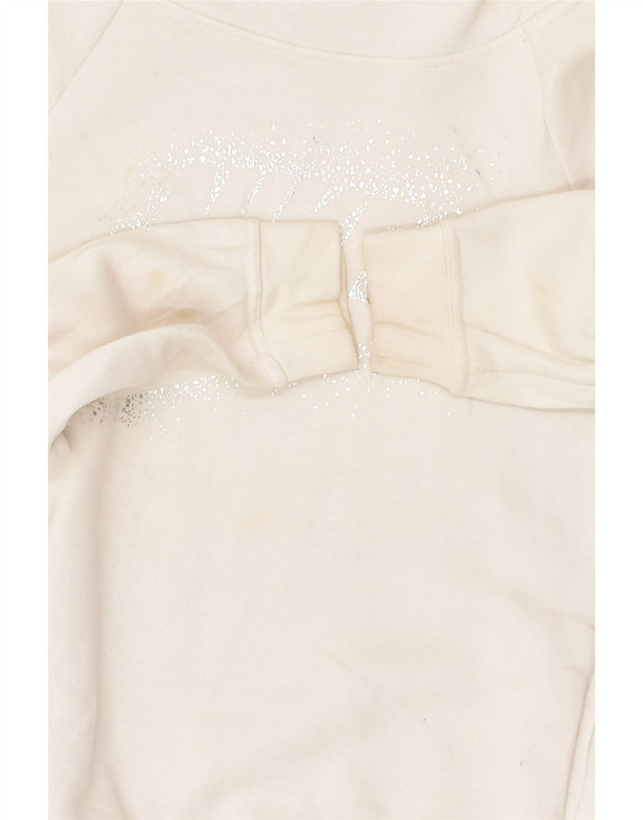 NIKE Mens Graphic Hoodie Jumper Small White Cotton | Vintage Nike | Thrift | Second-Hand Nike | Used Clothing | Messina Hembry 