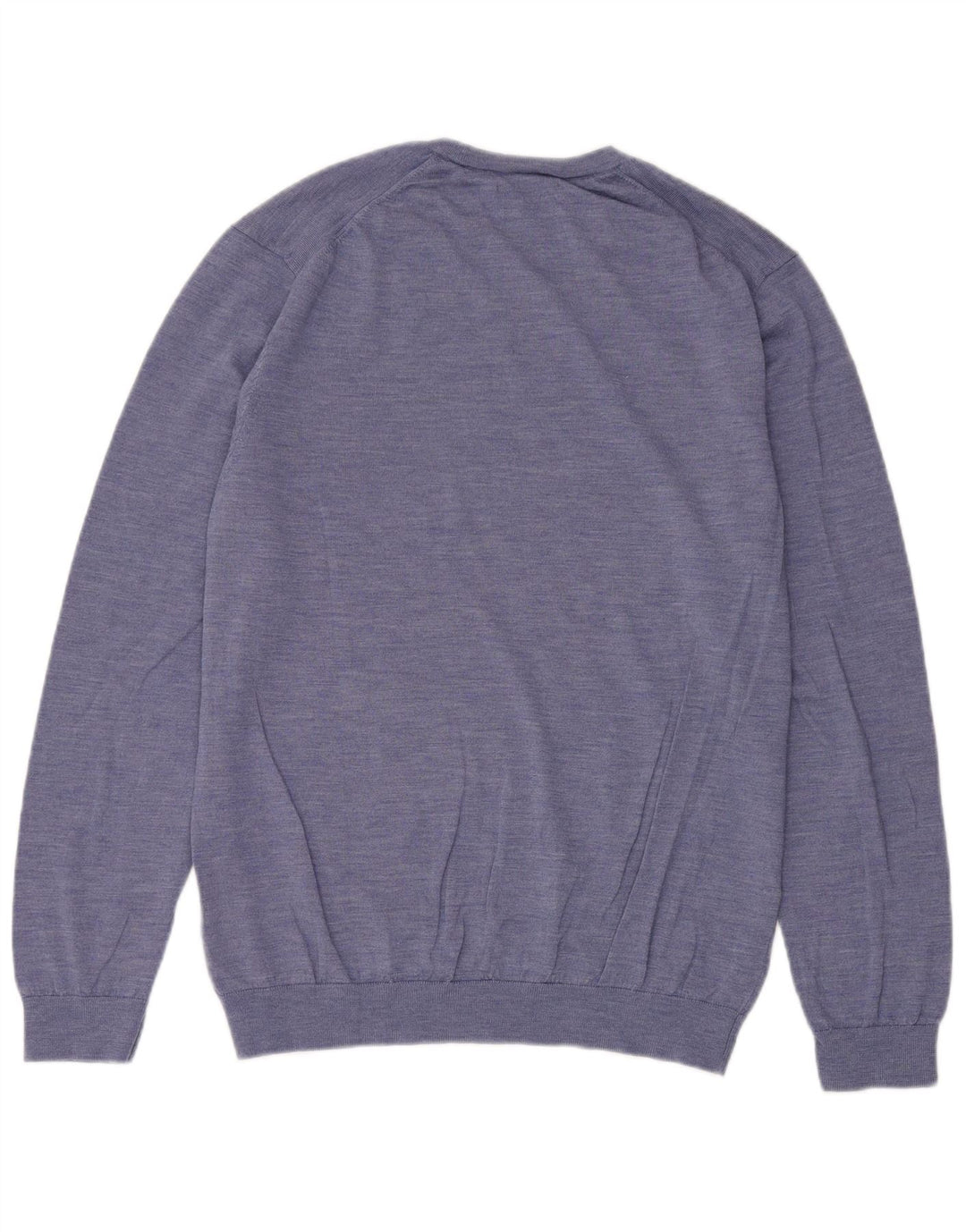 Marks & Spencer Herre sweater med rund hals XL Blå Merinould