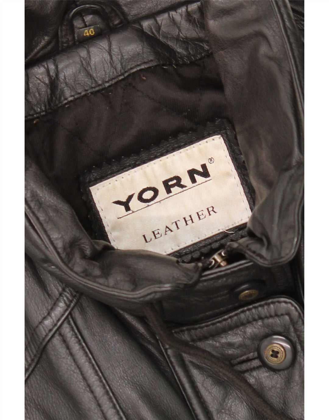 Yorn Dame Oversized Læderfrakke EU 40 Medium Sort