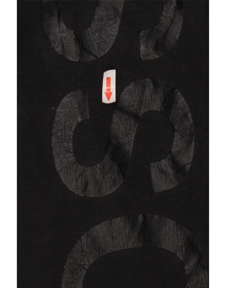 Hugo Boss Herre Grafisk T-Shirt Top Stor Sort Lyocell