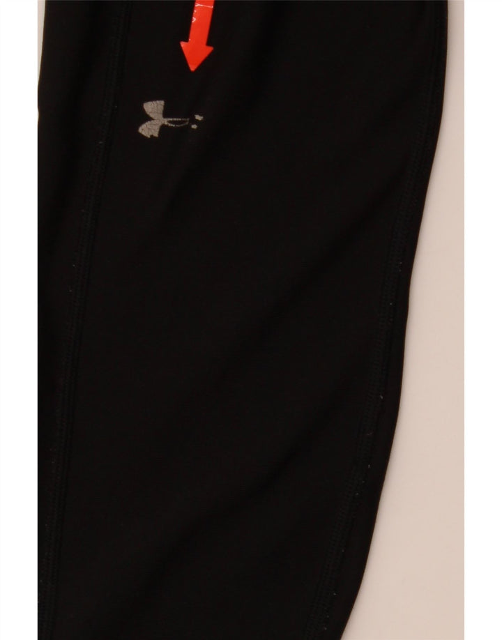 UNDER ARMOUR Womens Heat Gear Crop Leggings UK 10 Small Black Polyester Vintage Under Armour and Second-Hand Under Armour from Messina Hembry 