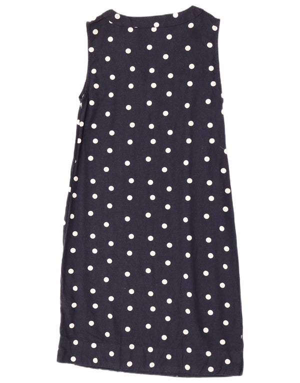 Marks & Spencer Womens Shift Dress UK 8 Small Navy Blue Polka Dot