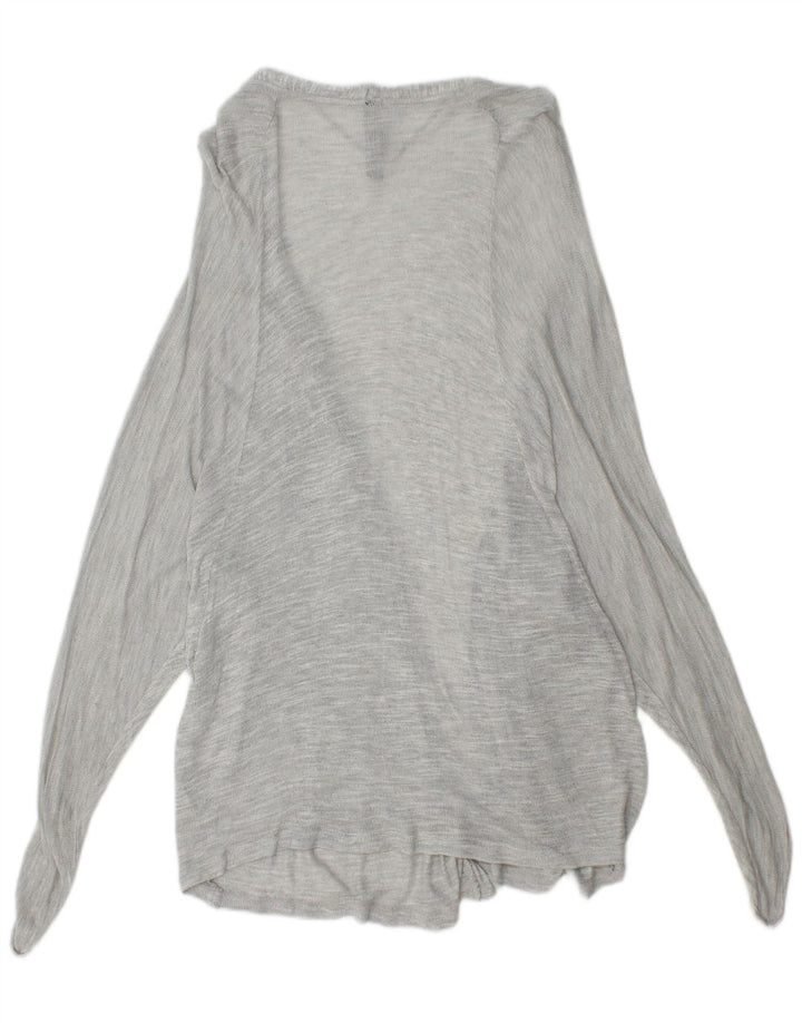 Zara Womens Open Cardigan Sweater UK 12 Medium Grey