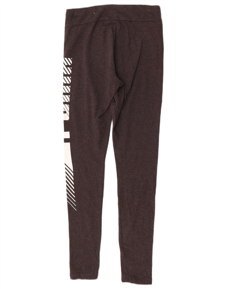 Puma Grafiske Leggings til kvinder UK 10 Små Grå Bomuld