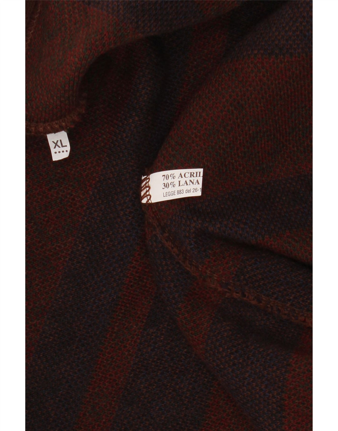 VINTAGE Herre cardigan sweater XL Brown Fair Isle Akryl