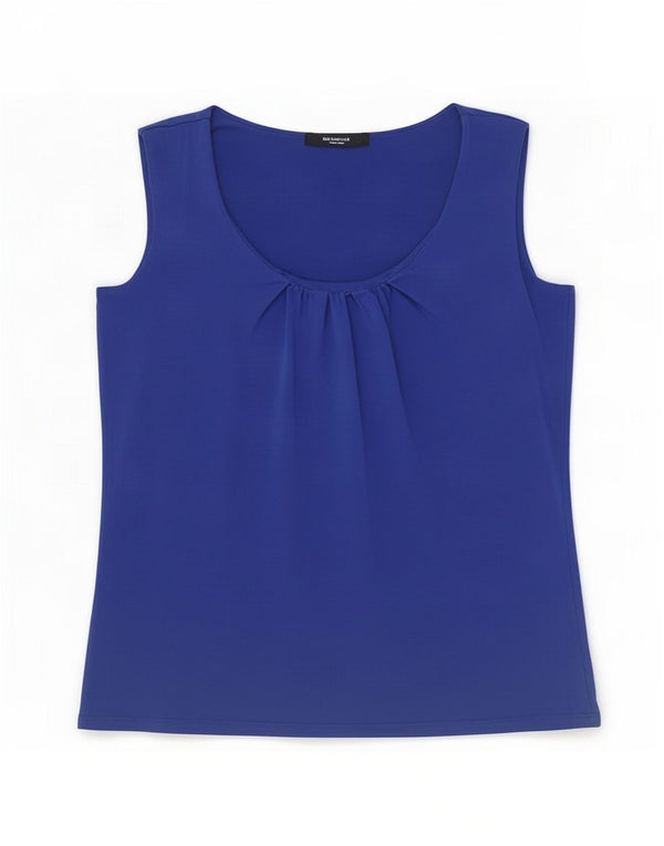 Max Mara Dame Weekend ærmeløs bluse Top UK 10 Small Blue