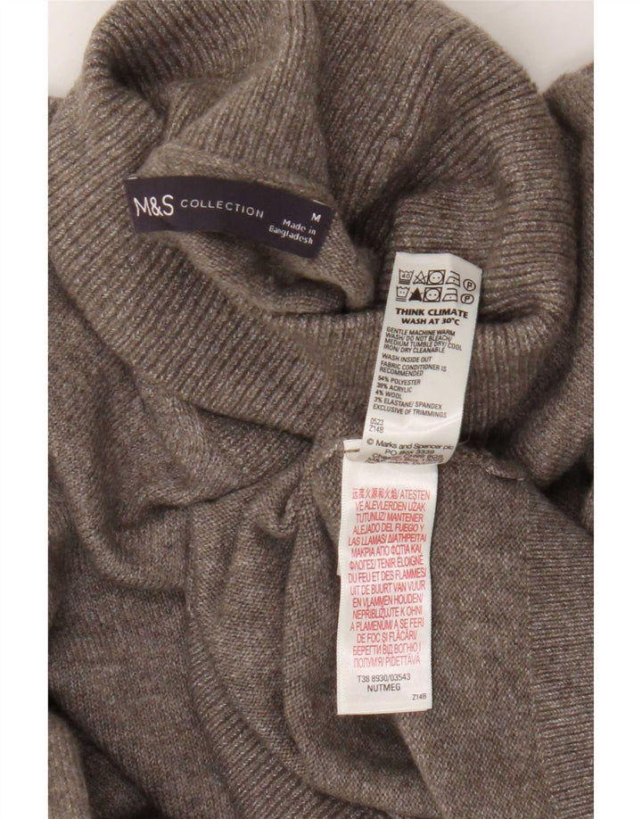 Marks & Spencer Herre rullehals sweater mellem brun polyester