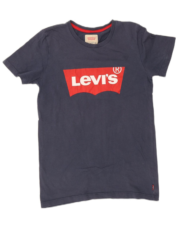 Levi's Boys grafisk T-shirt top 15-16 år marineblå bomuld