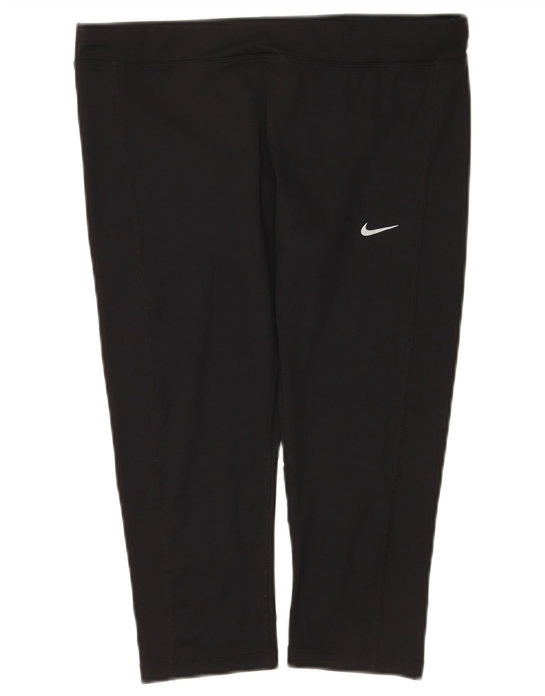 Nike Dame Dri Fit Capri Leggings UK 14 Large Black Polyester