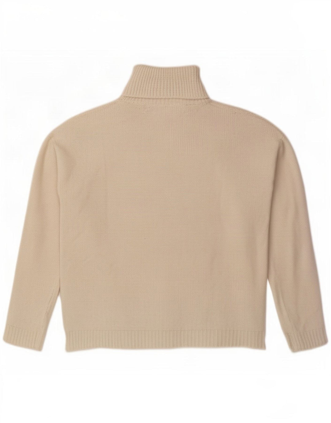 Zara Dame Rullehals Sweater UK 14 Medium Off White