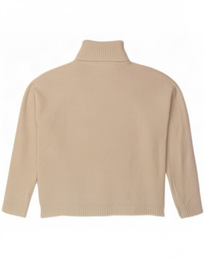 Zara Dame Rullehals Sweater UK 14 Medium Off White