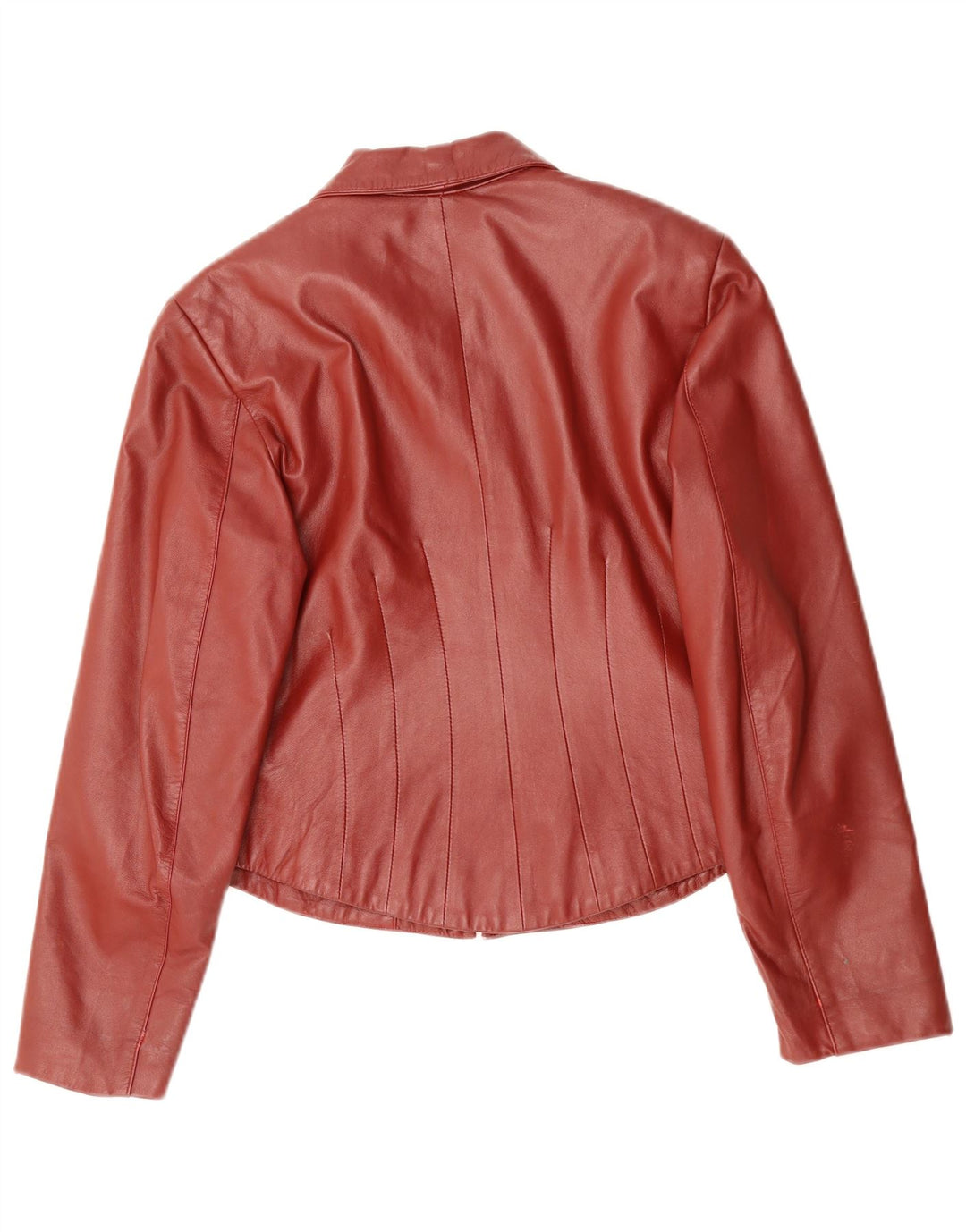 Vintage læderjakke til kvinder UK 14 Stort rødt læder