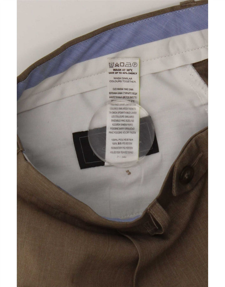 Marks & Spencer Herre Regular Fit Chinobukser W34 L29 Beige Polyester