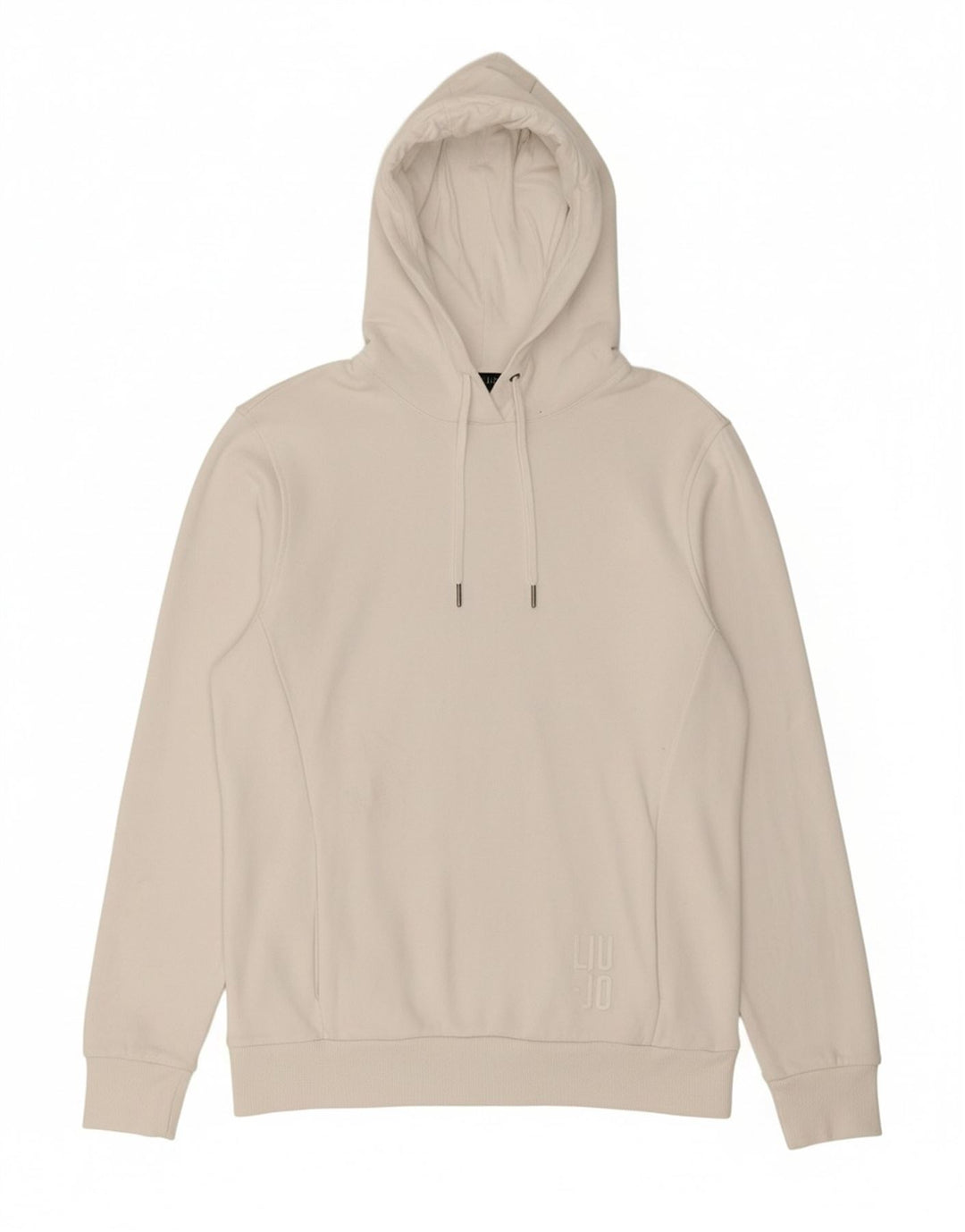 LIU JO Mens Graphic Hoodie Jumper Medium White Cotton