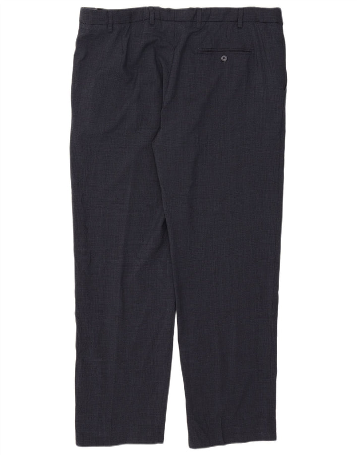 Marks & Spencer Herre Straight Regular Suit Bukser W40 L31 Navy Blue