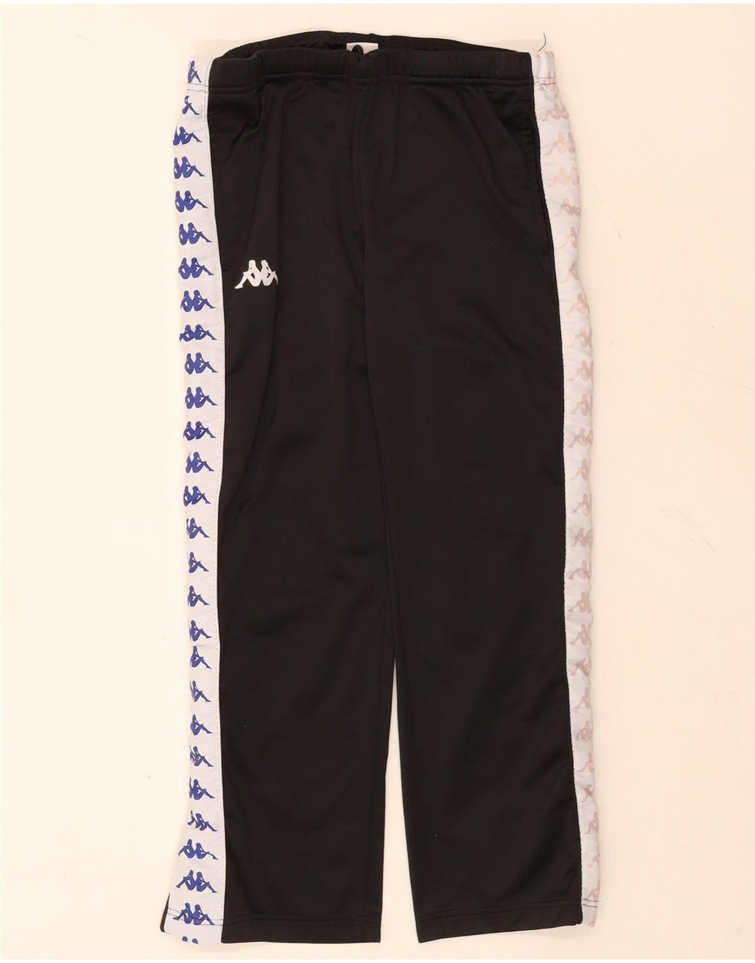 Kappa Graphic Tracksuit Bukser til kvinder UK 12 Medium Black Colourblock