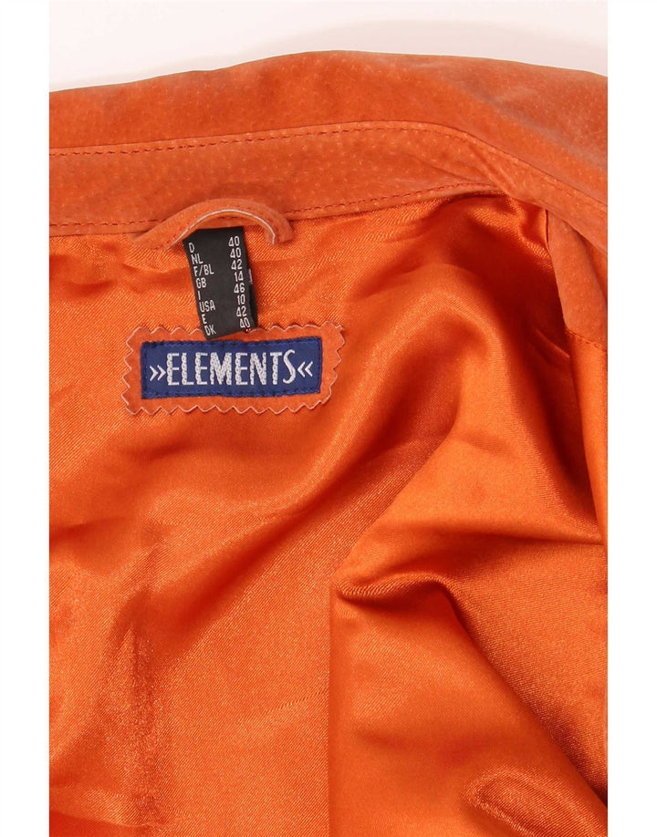 Elements Dame Ruskindsjakke UK 14 Large Orange Læder