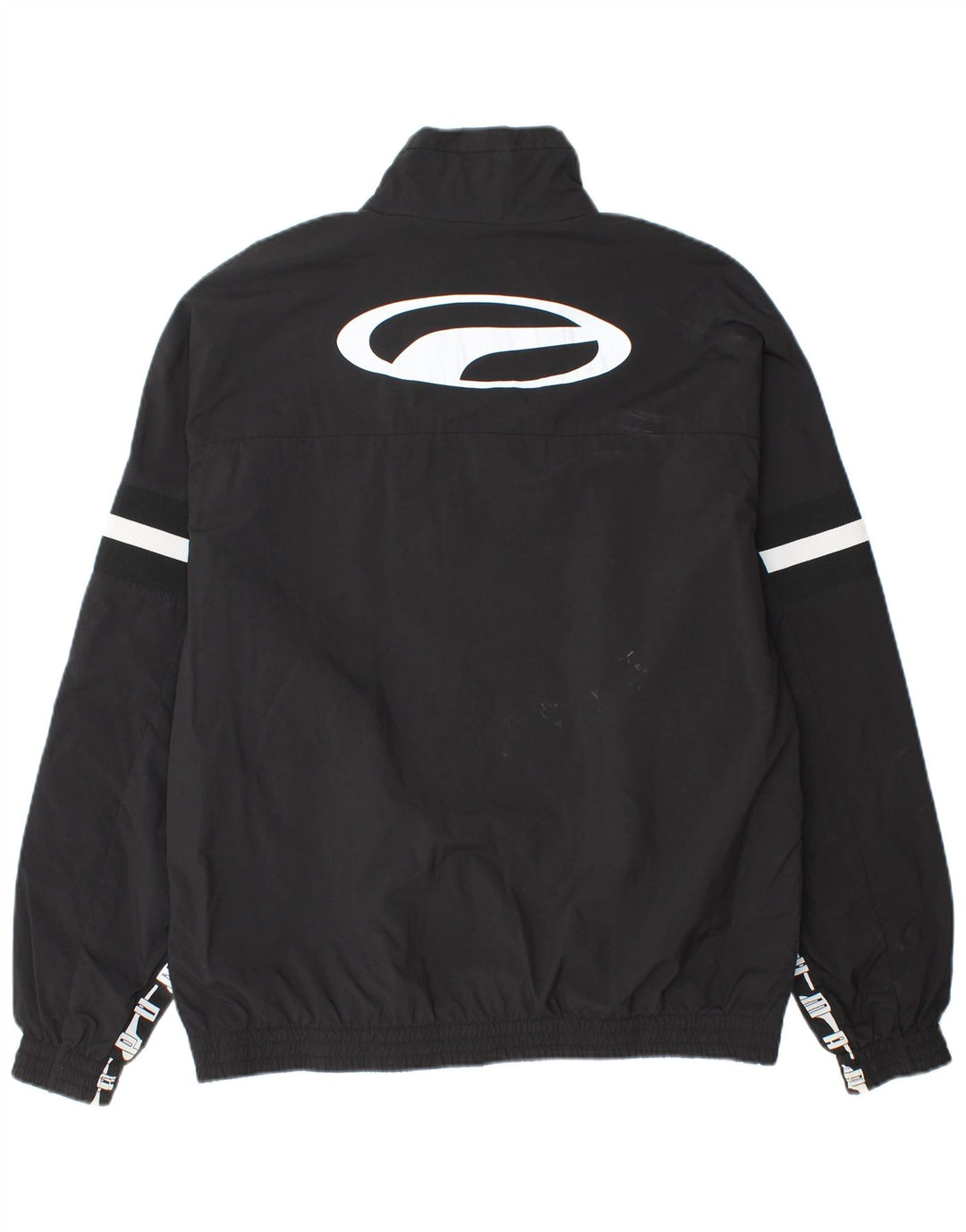 PUMA Grafisk regnjakke til mænd UK 40 Stor sort polyamid