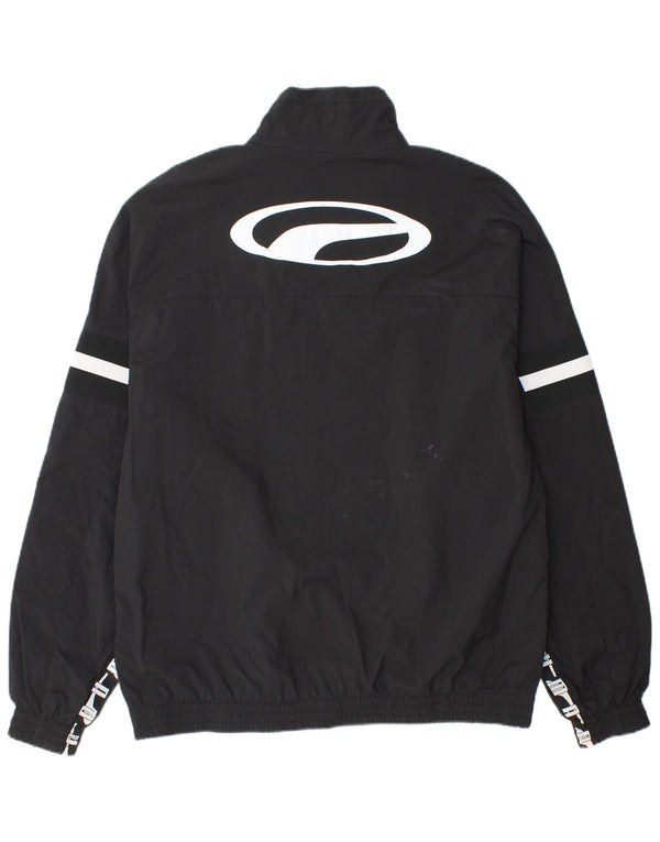 PUMA Grafisk regnjakke til mænd UK 40 Stor sort polyamid