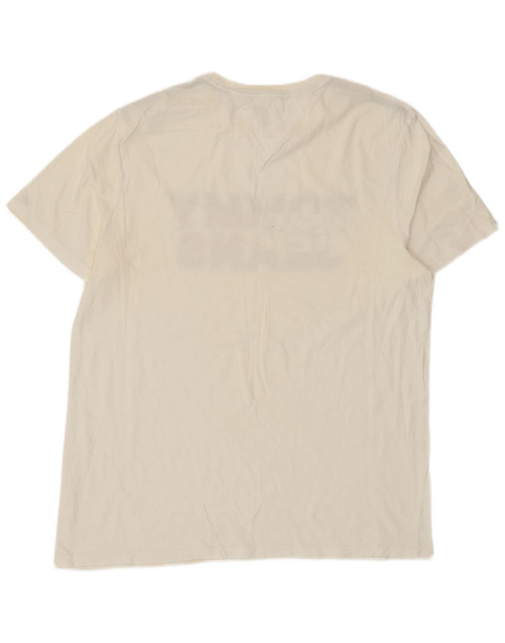 Tommy Hilfiger Herre grafisk T-shirt Top Medium White