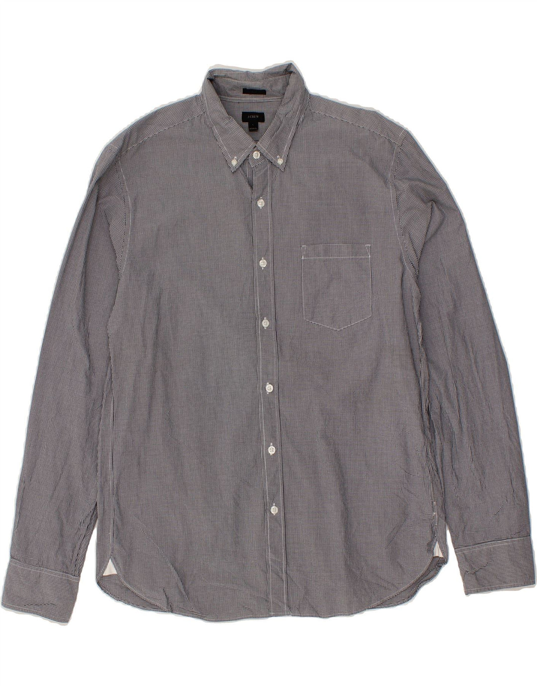J. CREW Mens Slim Shirt Large Grey Check Cotton Vintage J. Crew and Second-Hand J. Crew from Messina Hembry 