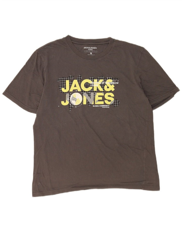 Jack & Jones Herre grafisk T-shirt Top mellemgrå
