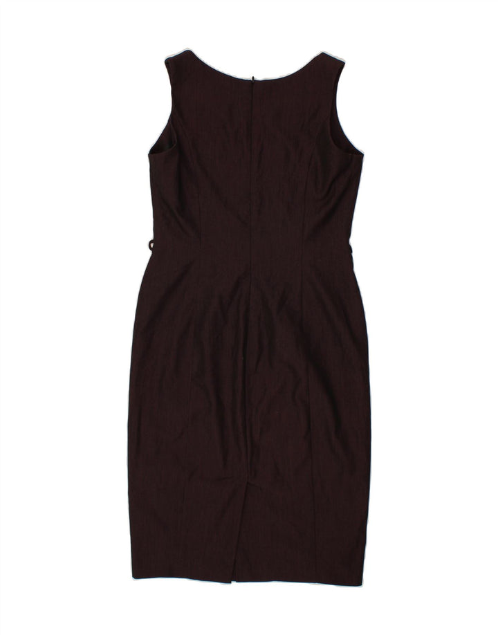 NEXT Womens Sheath Dress UK 10 Small Burgundy Polyester Vintage Next and Second-Hand Next from Messina Hembry 