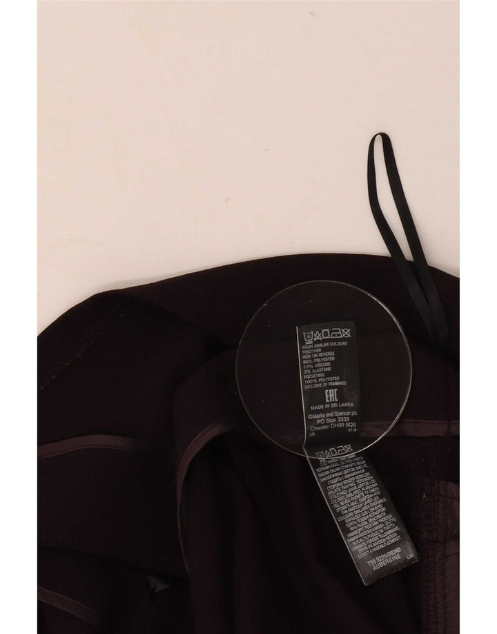 Marks & Spencer Wrap-nederdel til kvinder UK 14 Large W32 Burgundy Polyester