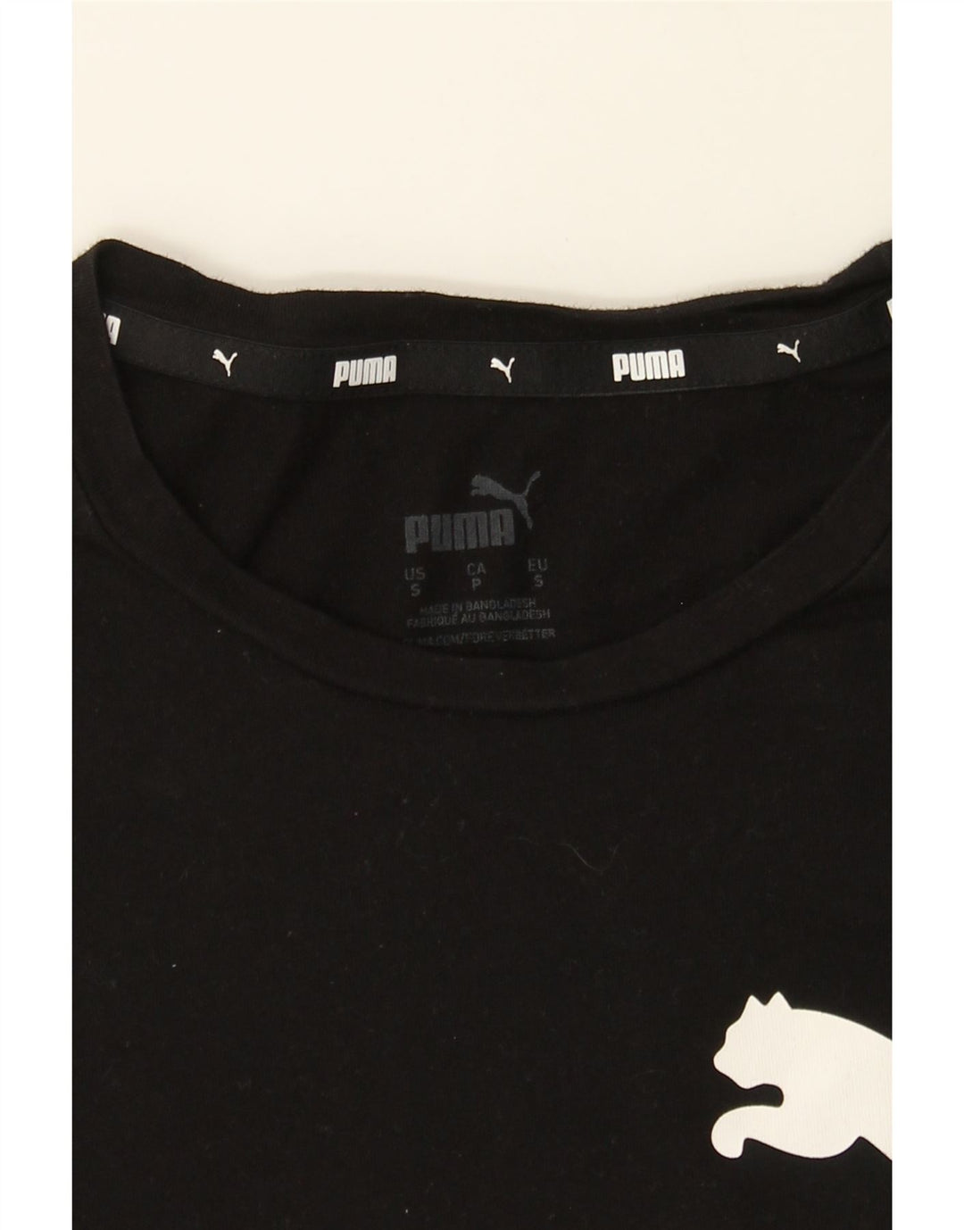 PUMA Womens Graphic T-Shirt Top UK 10 Small Black Vintage Puma and Second-Hand Puma from Messina Hembry 